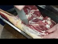 Разделка бараньей ноги за 3 минуты. Boning lamb 3 min !