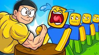 Nobita Arm Wrestling Challenge in Roblox 😆