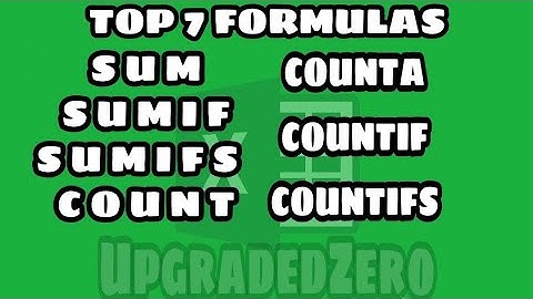 EXCEL FORMULAS | SUM SUMIF SUMIFS COUNT COUNTA COUNTIF COUNTIFS | EXCEL FORMULAS AND FUNCTIONS HINDI