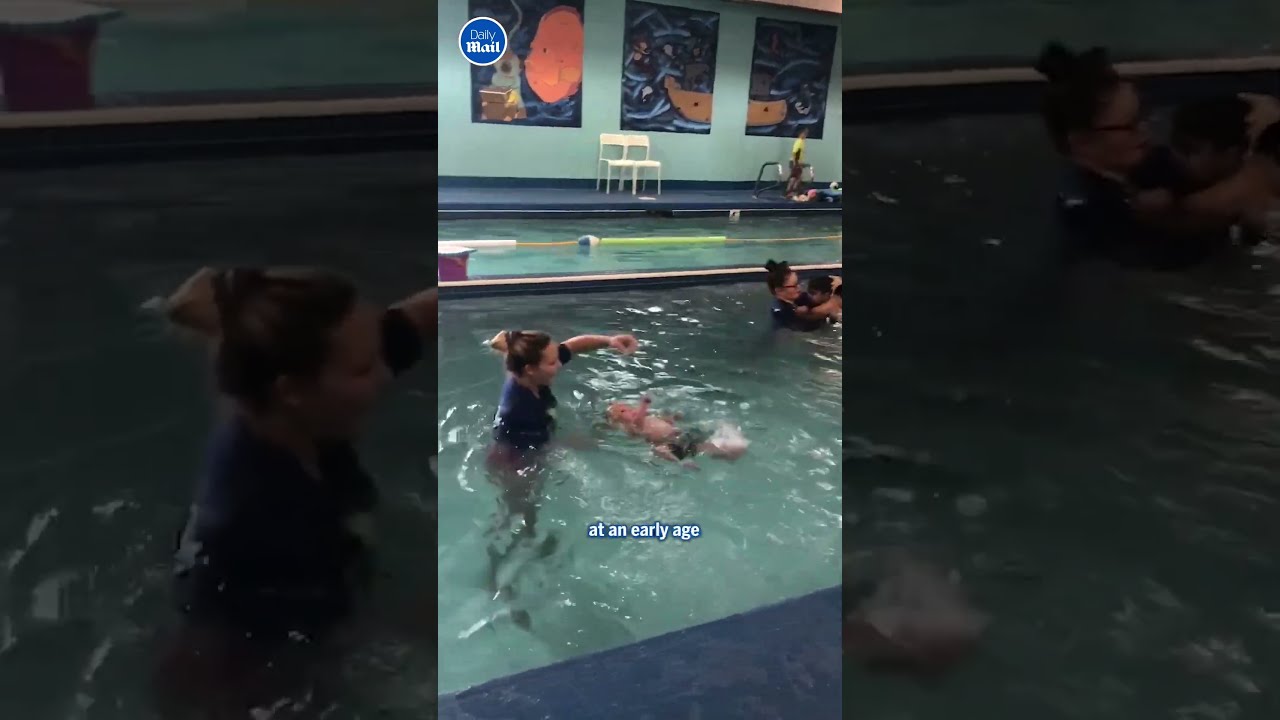 Instructor Throws Baby In Pool For Swim Lesson 