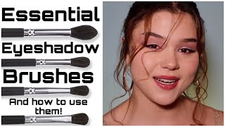 MY ESSENTIAL EYESHADOW BRUSHES + how to use them / blend screenshot 4