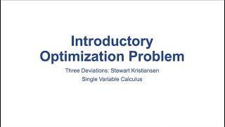 Introductory Optimization Problem (SC-31)