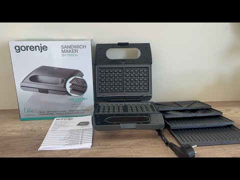 Мультимейкер Бутербродниця-Вафельниця-Гриль Gorenje SM703GCG, видео 1