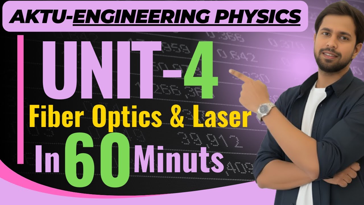 UNIT-4 in 60 Minutes 🔥| Fiber Optics & Laser | Engineering Physics ...