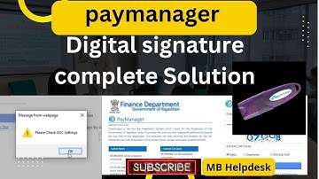 paymanager digital signature setting with all details | #paymanager | Check dsc setting solution