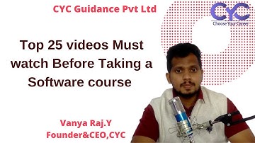 Top 25 videos| software courses in hyderabad|Vanya Raj|CYC Guidance Pvt Ltd
