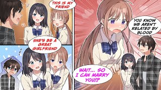 [Manga Dub] My sister tries to set me up with her friend until she finds out that we aren't blood...