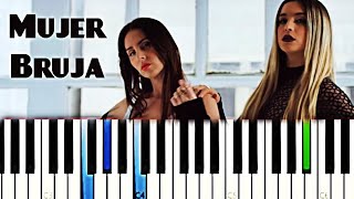 Video thumbnail of "Lola Índigo, Mala Rodríguez - Mujer Bruja | Piano Tutorial Cover"