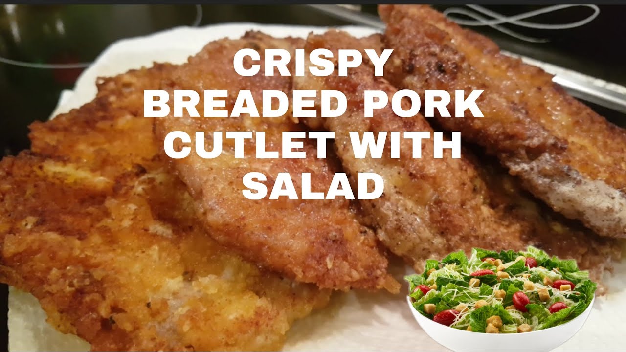HOW TO COOK BREADED PORK CUTLET AT PEPINO SALAD FOR DINNER. YouTube