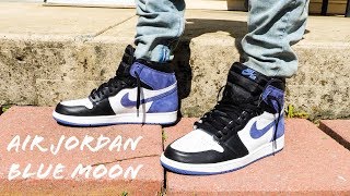 Air Jordan 1 Blue Moon On Feet Review!!! - YouTube