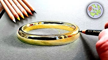 How to Draw a Golden Ring | Step by Step Tutorial