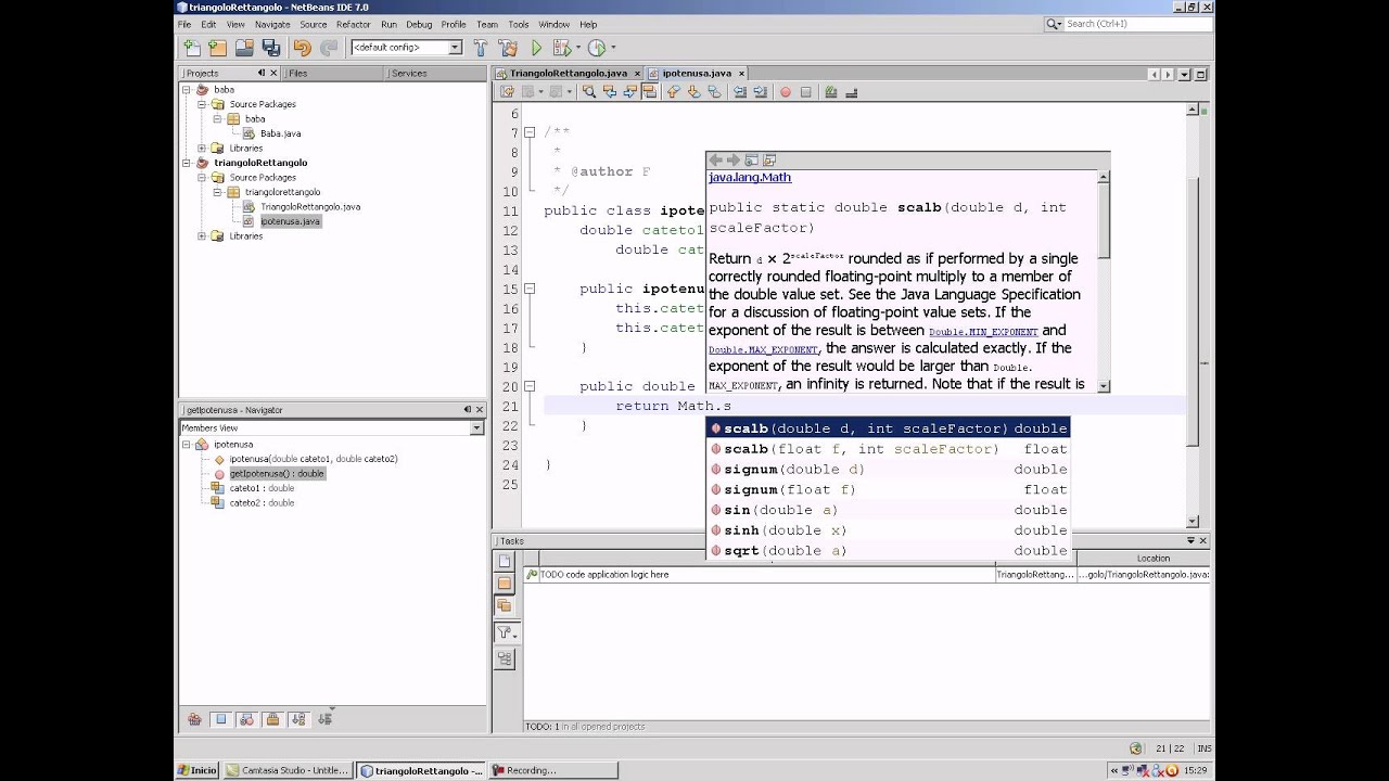 Java Tutorial 7 Operazioni Matematiche Avanzate Con La Classe Math Youtube