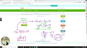 IXL Algebra 1 U.14 Solve a system of equations using any method [HLV]