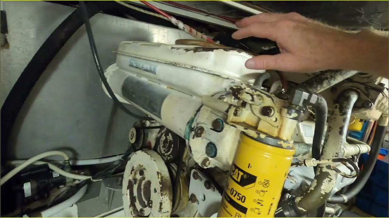 Caterpillar 3208 Marine Engine Thermostat Replacement - YouTube