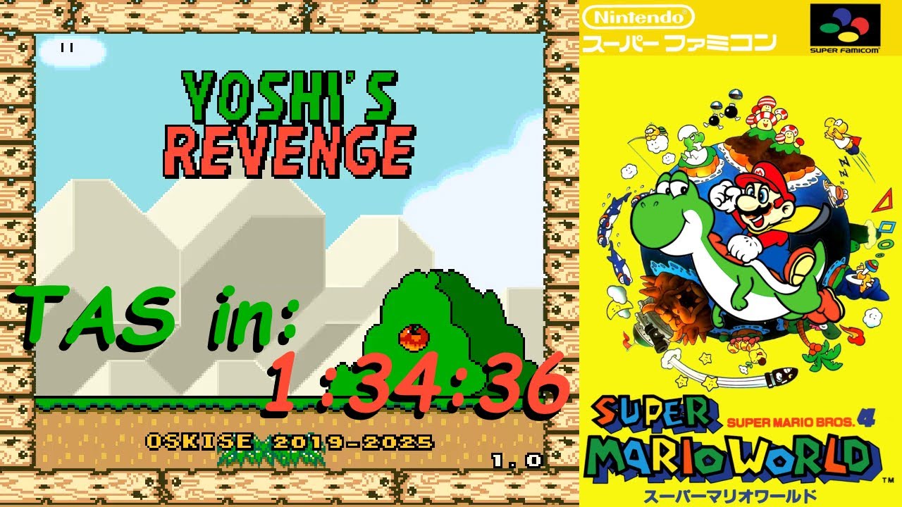 [TAS] Yoshi's Revenge (SMW Hack) All Exits + Star Coins in 