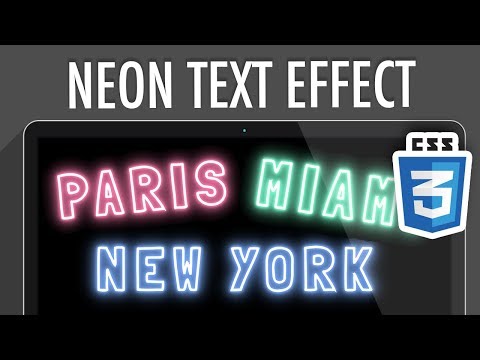 Neon Light Text Effect CSS | XO PIXEL