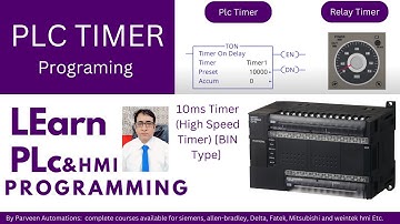 Timer programing  in Omron plc (10MS) binary type