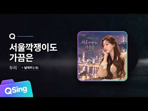 서울깍쟁이도 가끔은 - 두리 노래방 (남자키 -5 MR/가사) | QSing