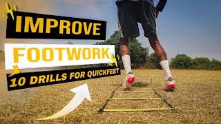 10 Ladder Drills To improve your Fast feet / Get fast feet like mbappe