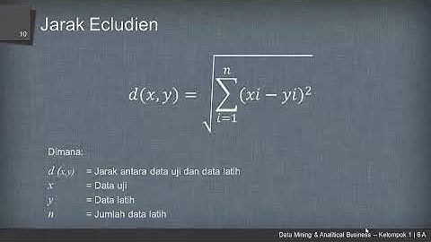 Data Mining - Metode Estimasi dengan algoritma K-NN (K-Nearest Neighbor) | Fakultas Teknik Unipdu