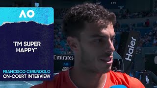 Francisco Cerundolo On-Court Interview Australian Open 2026 First Round