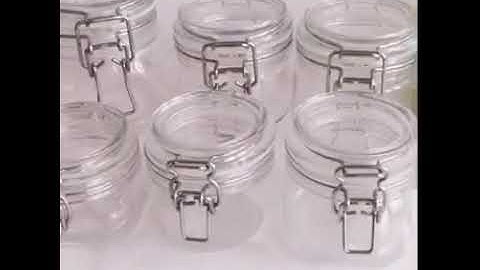30 Oz 800ml Plastic Clear Mason Jars With Lock For Jam And Food