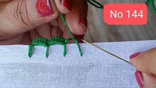 Easy & beautiful border lace embroidery designs | #embroidery | #fancy | #art |
