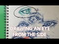 How to Draw an Eye from the Side in Pen and Ink and Sharpie: Full Demo 