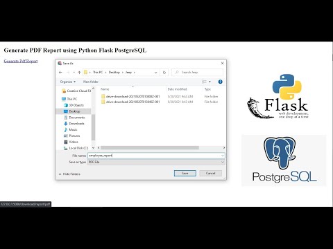 Generate PDF Report using Python Flask PostgreSQL