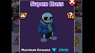 FNF Beat Battle Online- Besting The Second S19 Super Boss Vs Sans (Megalovania)