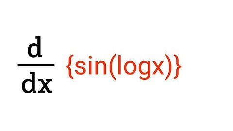 Differentiation|| Differentiation of sin(logx)