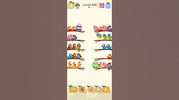 Bird sort color game level 662 #games #leveldesign #gamedesign #gameartdesign #gameenvironment#level