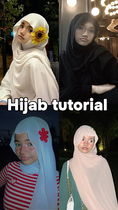 4 different hijab tutorial 🧕🏻 #shorts #hijabstyle