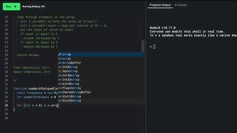 Number of Unique Elements in an Array - JavaScript Explanation