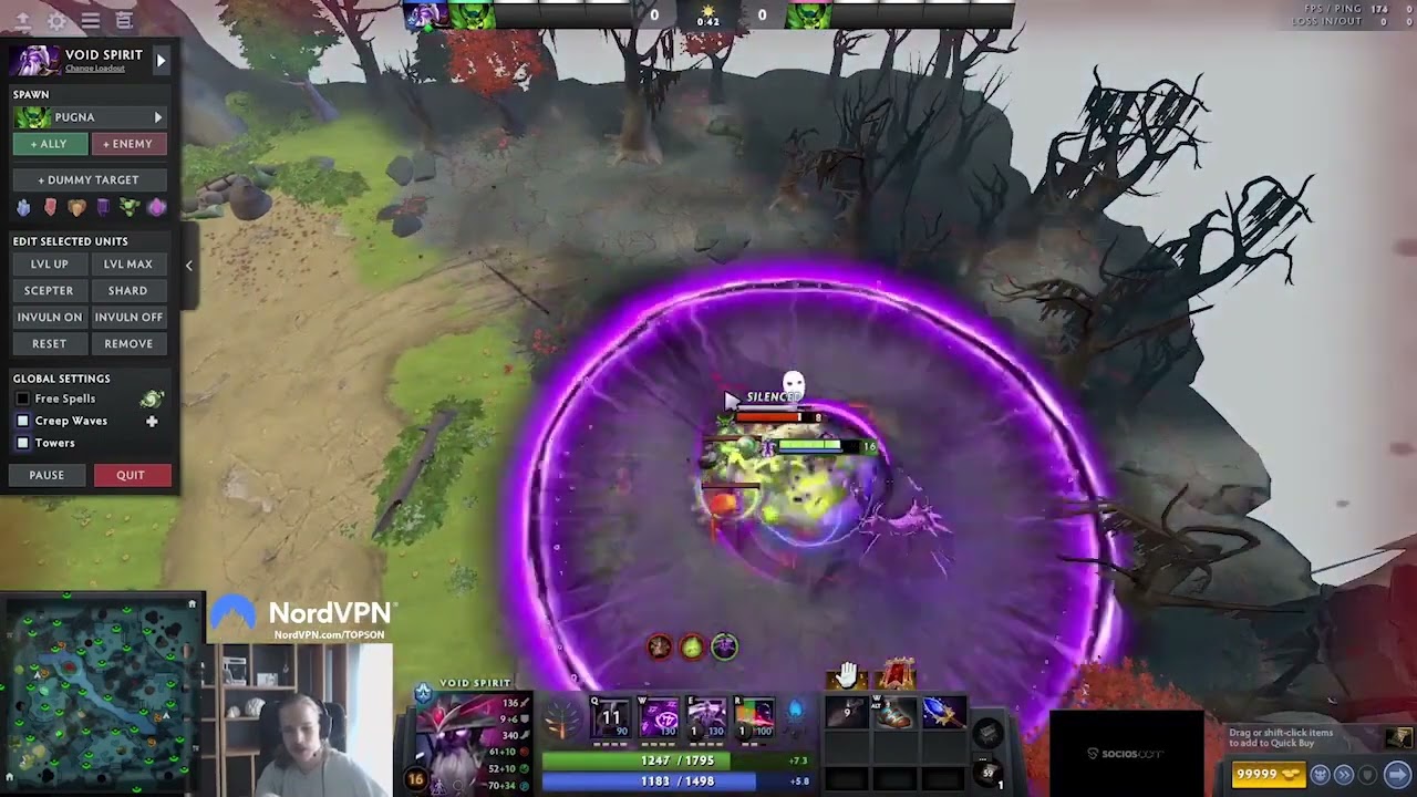 TOPSON laughs at void's damage on 8lvl pugna   Dota 2