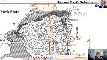 latitude and longitude using pages 3 and 5 of the esrt