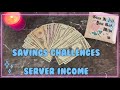SAVINGS CHALLENGES | SERVER INCOME | SIDE INCOME #savingschallenge