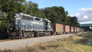 EMD GP40-2 430 Leads a Local Florida East Coast Railway Train