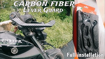Installing CARBON FIBRE lever guard on my MT-15 | BSDDP lever guard | MODIFICATION #mt15 #r15 #bike