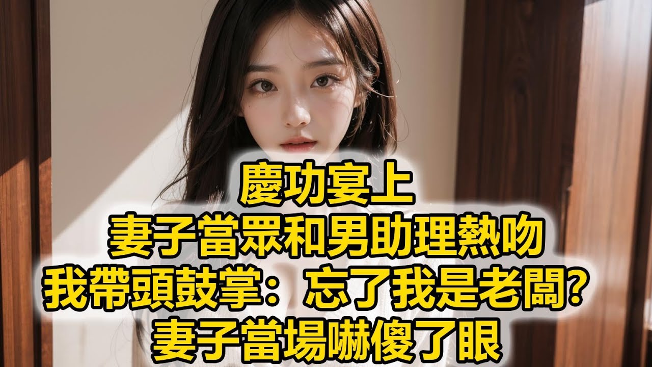 慶功宴上，妻子當眾和男助理熱吻，我帶頭鼓掌：忘了我是老闆？妻子當場嚇傻了眼