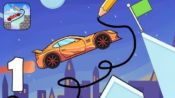 Draw Bridge: Save Car Puzzle - Draw 1 Line To Solve - Part 1 Level 1-30 - Gameplay Walkthrough