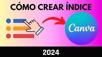 CANVA: CÓMO CREAR ÍNDICE (2024)