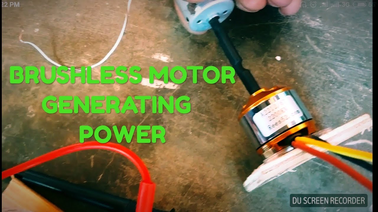 2200Kv Brushless motor power generating test||2200Kv Brushless motor test|| Brush less generator
