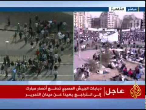 تواصل الاشتباكات بين انصار الرئيس مبارك ومعارضيه