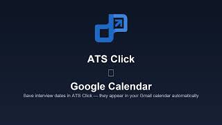 Never Miss an Interview Again: Auto-Sync to Google Calendar | ATSCLICK.COM