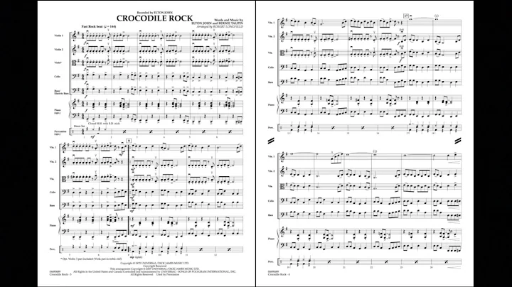 Crocodile Rock arranged by Robert Longfield
