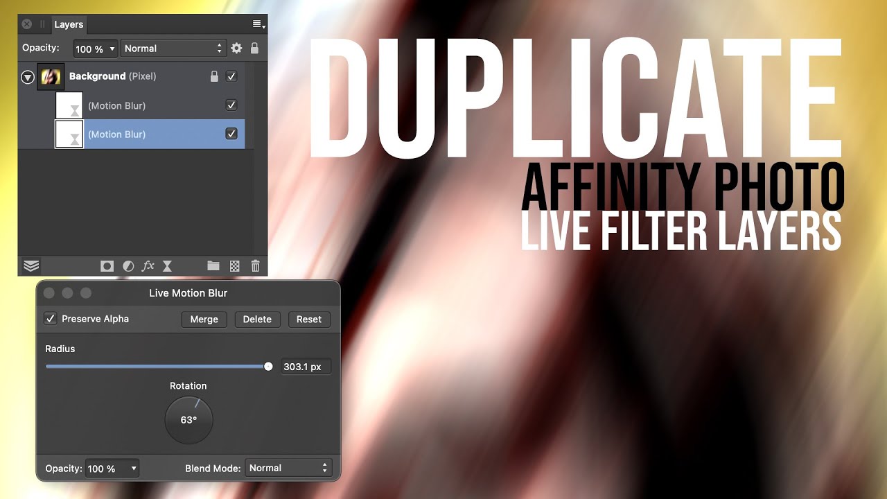 How To Duplicate Live Filter Layers In Affinity Photo Tutorial Quick ...