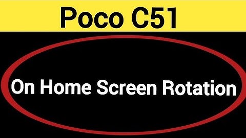 How to turn on home screen rotation, home screen auto rotation on off kaise karen, Poco C51 me home