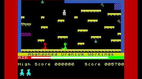 Manic Miner - ZX Spectrum 128 turbo version gameplay