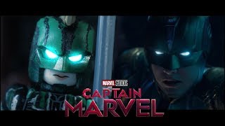 LEGO Captain MARVEL - official trailer re-creation! Side by Side version